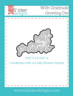Нож для вырубки от Lil' Inker Designs - With Gratitude Word Die 