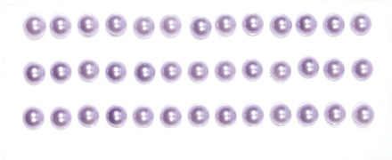 Клеевые половинки жемчужин от ScrapBerry's "Сиреневые", 6 мм, 39 шт.