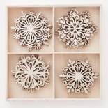 Набор деревянных украшений dpCraft (Dalprint) - Snowflakes, 20 шт.