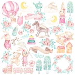 Лист с картинками для вырезания Dreamy baby girl, ТМ Фабрика Декора