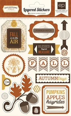 Наклейки от Echo Park-Reflections Fall Layered Stickers