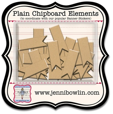 Набор фигурок из чипборда Jenni Bowlin Mini Chipboard Pieces - Flag, 24 штуки