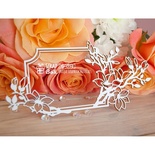 Чипборд ScrapBox - Рамочка с магнолиями прямоугольная Hr-094