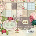 Набор односторонней скрапбумаги от Craft & You Design - TEA TIME, 15x15 см, 36 шт, 190 гр/м2