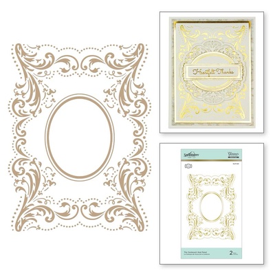 Пластины для фольгирования от Spellbinders - The Contessa's Seal Panel Glimmer Hot Foil Plate Royal Flourish by Becca Feeken