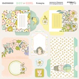 Лист двусторонней бумаги от Scrapmir - Конверты - Boy or Girl, 20х20см 