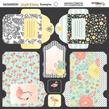 Лист двусторонней бумаги от Scrapmir - Конверты - Simple Flowers, 20х20см