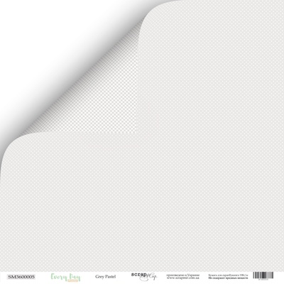 Лист двусторонней бумаги от Scrapmir - Grey Pastel - Every Day, 30x30 см