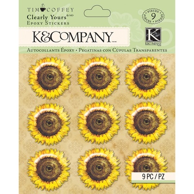 Наклейки от K&Company - Tim Coffey Foliage- Sunflowers Clearly Yours