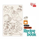 Чипборд для скрапбукинга от ROSA TALENT - Recipe book 4, белый картон, 12,6х20 см