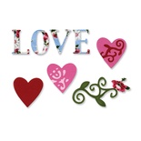 Лезвия от Sizzix - Sizzlits Die Set - Love Set №3, 8 шт.