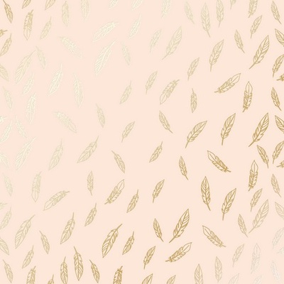Лист односторонней бумаги с фольгированием Golden Feather Beige, ТМ Фабрика Декора