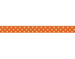 Лента в горошек BoBunny - Burnt Orange Double Dot, ширина 1 см, длина 90 см