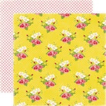 Лист скрапбумаги от Echo Park - Happy Days - Big Flowers, 30x30