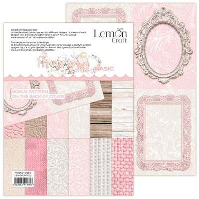 Набір паперу для скрапбукінгу Lemoncraft - Mum's love Basic, 15.2x20.3 см