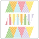 Бумажные украшения - Флажки "Summer Pastel Mini", цвета пастельные,  36 шт.