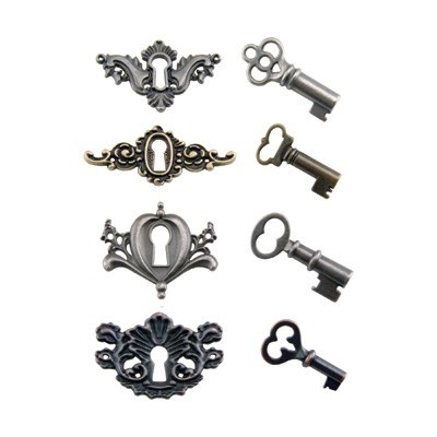 Набор металлических украшений Tim Holtz - Ideaology Locket Keys