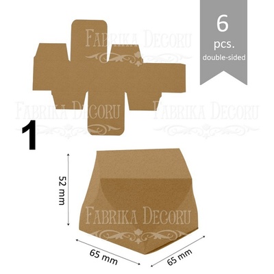Набор картонных заготовок 009, ТМ Fabrika Dekoru, 6 штук, выбор цвета