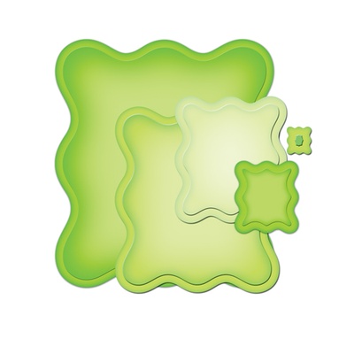 Лезвия от Spellbinders - Wavy Rectangles, 5 шт