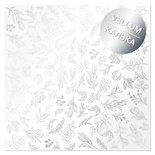 Лист кальки (веллум) с фольгированием Silver Branches 30,5х30,5 см, ТМ Фабрика Декора