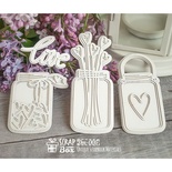 3d чипборд ScrapBox - Баночки с любовью Dm-005
