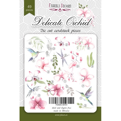 Набор высечек, коллекция Delicate Orchid, 49 шт., ТМ Фабрика Декора