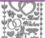 Набор наклеек-высечек HOTP - Wedding & Anniversary Dazzles Silver, размер 10х22,5 см, 39 штук