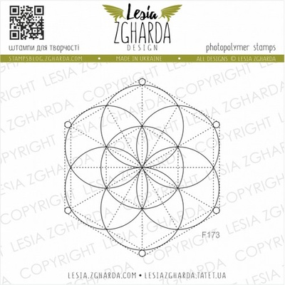 Акриловый штамп Lesia Zgharda Геометрична розетка F173
