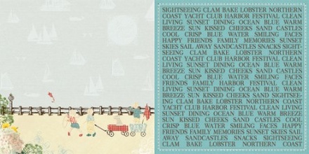 Лист скрапбумаги Webster's Pages - Boardwalk - Yacht Club Collection - размер 30х30 см, двусторонний