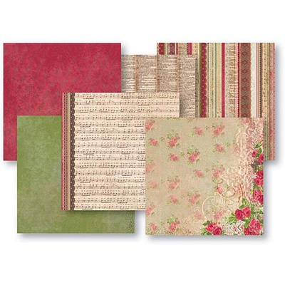 Набор скрапбумаги HOTP - Roses Harmony Paper Pack, 12 листов, размер 30х30 см