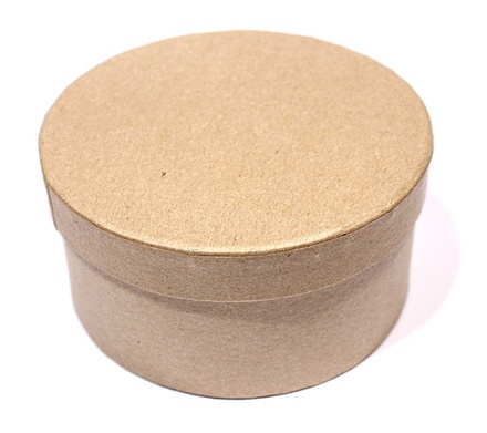 Заготовка коробки из папье-маше от Scrapberry's, Круглая, 10x5 cм