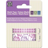 Бумажный скотч Purple Washi Tape, длина 16 м, ширина 10-15 мм, 2 шт.