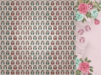 Лист двусторонней скрапбумаги от Kaisercraft - Needle & Thread - Котушки - Bobbin, 30,5х30,5 см