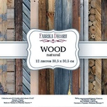 Набор скрапбумаги - Wood natural, 30,5x30,5 см, ТМ Фабрика Декора