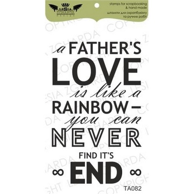 Акриловый штамп Lesia Zgharda TA082 A fathers love..., размер 4,1х6,6 см