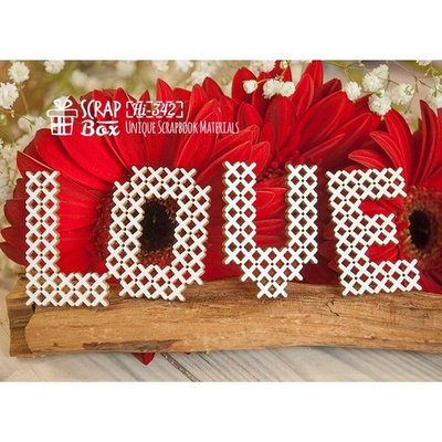 Чипборд ScrapBox - Надпись Love под вышивку Hi-342