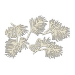 Набор чипбордов Winter botanical diary 759, 10х15 см, цвет молочный, ТМ Фабрика Декора