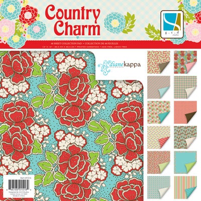 Набор скрапбумаги GCD Studios - Country Charm Collection, 24 двусторонних листа, размер 30х30 см