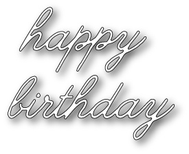 Нож для вырубки от Poppystamps - Decor Happy Birthday  
