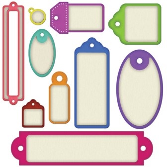 Набор лезвий от Spellbinders - Back to Basics Tags