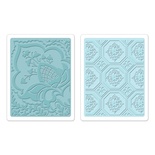 Набор папок для тиснения Sizzix - Textured Impressions Embossing Folders 2PK - Free Spirit Florals Set, 2 шт.