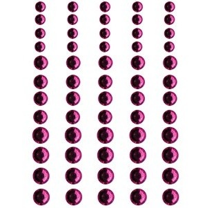 Половинки кристаллов на клеевой основе Queen & Co - Rhinestones Orchid, 60 штук