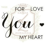 Набор акриловых штампов Lesia Zgharda TA026 FOR YOU MY HEART, 5 штук