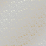 Лист односторонней бумаги с фольгированием Golden stars Grey, ТМ Фабрика Декора