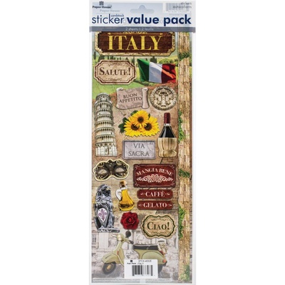 Наклейки от Paper House-Italy Cardstock Stickers, Италия, 2 листа 12X33 см