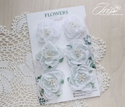 Набор цветов Royalty flowers Белые, ТМ Iris, 6 шт