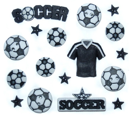 Набор декоративных пуговиц Dress It Up - Soccer