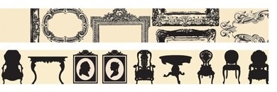 Набор клеевых лент 7 Gypsies - Collage Tape - Frames & Silhouettes