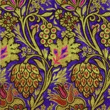 Салфетка для декупажа "Райские цвет: узоры", цвет фона: фиолетовый, размер: 33х33 см