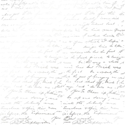 Аркуш одностороннього паперу зі срібним тисненням, дизайн Silver Text White, 30,5см х 30,5см, ТМ Фабрика Декору